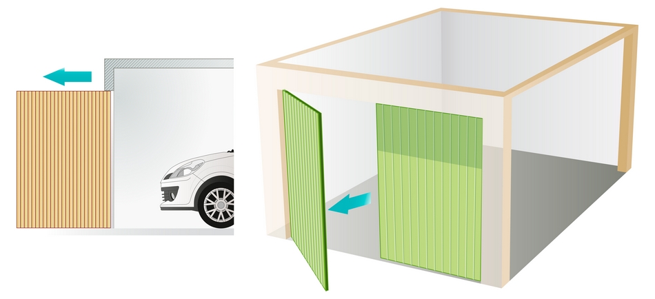 porte de garage battante schéma porte garage vantaux menuiserie videloup